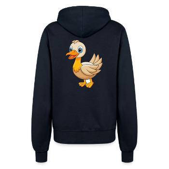 Oie mignonne mascotte personnage de dessin animé Kawaii - Veste à capuche Femme - marine - Dos - Maraike (178cm)