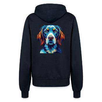 Auvergne Vorstehender Hund Rasse Karikatur Kawaii - Frauen Kapuzenjacke - Navy - Hinten - Maraike (178cm)