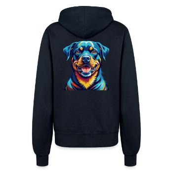 Rottweiler Chien Race Coloré Dessin Animé Kawaii - Veste à capuche Femme - marine - Dos - Maraike (178cm)