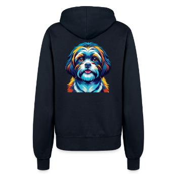 Shih Poo Hunderasse Bunte Karikatur Kawaii - Frauen Kapuzenjacke - Navy - Hinten - Maraike (178cm)