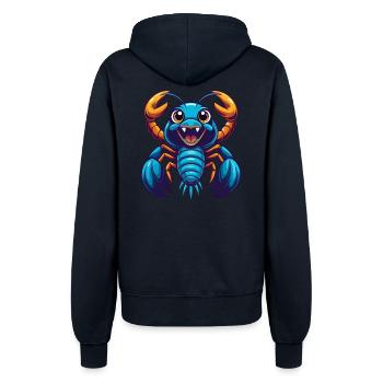 Craw coloré Kawaii Dessin animé Personnage Clipart - Veste à capuche Femme - marine - Dos - Maraike (178cm)