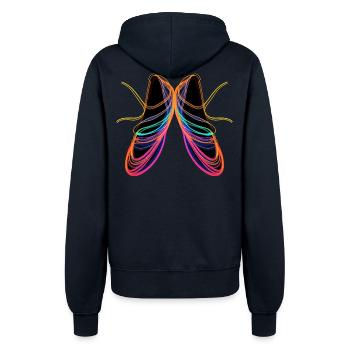 Ballettschuhe Steamwave Art - Frauen Kapuzenjacke - Navy - Hinten - Maraike (178cm)
