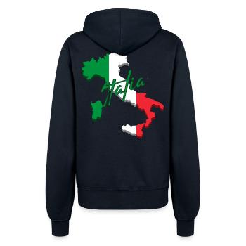 Drapeau de l’Italie, fierté italienne - Veste à capuche Femme - marine - Dos - Maraike (178cm)