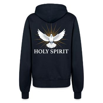 Heiliger Geist Taube mit Strahlen Glaube Religion - Frauen Kapuzenjacke - Navy - Hinten - Maraike (178cm)