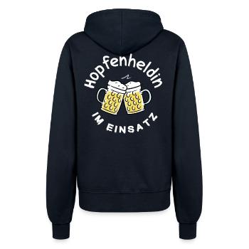 Héroïne du houblon en action serveuse barmaid bière - Veste à capuche Femme - marine - Dos - Maraike (178cm)