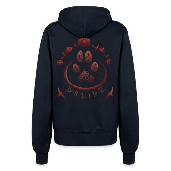 Druid - Women’s Hooded Jacket - french navy - Back - Maraike (178cm)