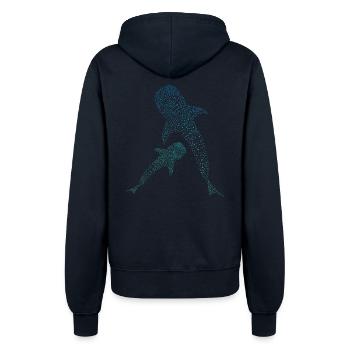 Walhai Whale Shark - Women’s Hooded Jacket - french navy - Back - Maraike (178cm)