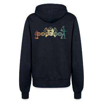 Feuerwehrmann Feuerwehr DNA DNS - Frauen Kapuzenjacke - Navy - Hinten - Maraike (178cm)