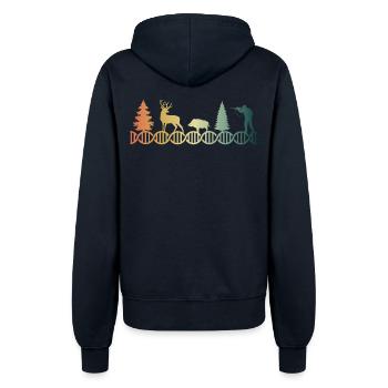 Jäger Jagen DNA DNS Jägerin - Frauen Kapuzenjacke - Navy - Hinten - Maraike (178cm)