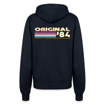 Originale 84 Pastellstreifen - Frauen Kapuzenjacke - Navy - Hinten - Maraike (178cm)