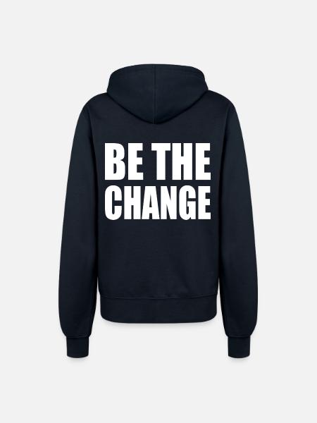 be the change - Frauen Kapuzenjacke - Navy