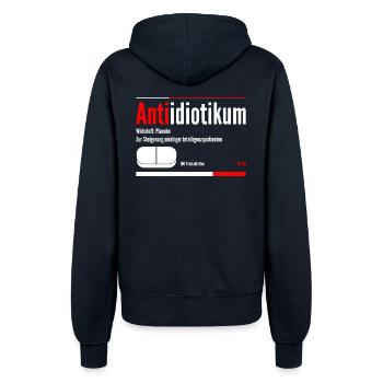 Krankenschwester Antiidiotikum - Frauen Kapuzenjacke - Navy - Hinten - Maraike (178cm)