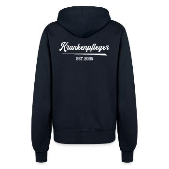 Krankenpfleger 2025 Pflegekraft Beruf Pfleger - Frauen Kapuzenjacke - Navy - Hinten - Maraike (178cm)