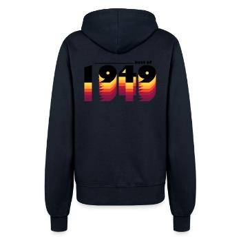 Vintage Retro Best of 1949, zur Feier des 76-jährigen Bestehens - Frauen Kapuzenjacke - Navy - Hinten - Maraike (178cm)