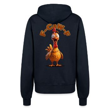 Dessin animé F-Can-F du Coq | Poulet, photos drôles - Veste à capuche Femme - marine - Dos - Maraike (178cm)