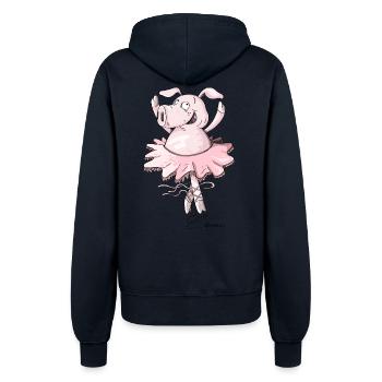 Ballett Schwein I Prima Ballerina - Frauen Kapuzenjacke - Navy - Hinten - Maraike (178cm)