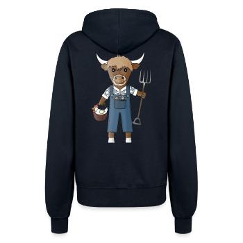 Highland cattle the cuddliest inhabitant of the farm - Women’s Hooded Jacket - french navy - Back - Maraike (178cm)