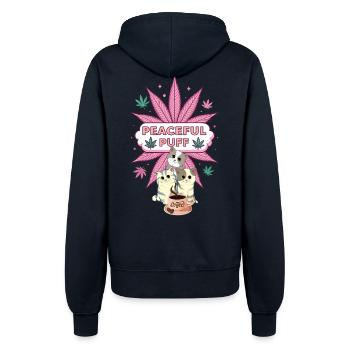 Peaceful Puff C&C - Frauen Kapuzenjacke - Navy - Hinten - Maraike (178cm)