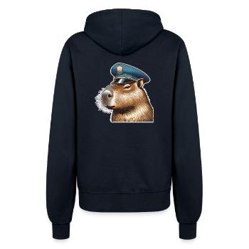 Capybara Polizei - Frauen Kapuzenjacke - Navy - Hinten - Maraike (178cm)