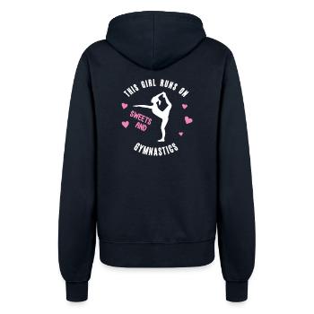 Kunstturnen Turnen Gymnastik Turnerin Turn Girls - Frauen Kapuzenjacke - Navy - Hinten - Maraike (178cm)