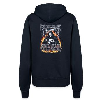 Reizdarm-Syndrom Reaper IBS Gothic--Humor - Frauen Kapuzenjacke - Navy - Hinten - Maraike (178cm)