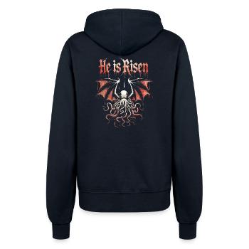 Cthulhu, Er ist auferstanden, Vintage Cthulhu - Frauen Kapuzenjacke - Navy - Hinten - Maraike (178cm)