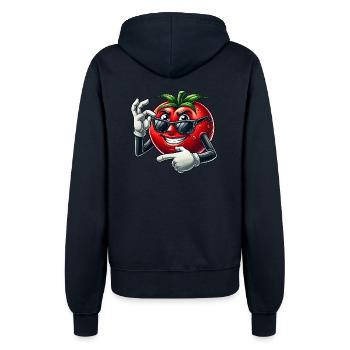 Cool Tomate Lunettes de Soleil Dessin Animé Veggie Fun - Veste à capuche Femme - marine - Dos - Maraike (178cm)