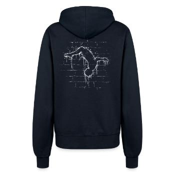 Street Art BackFlip Tricking Parkour Freerunning - Frauen Kapuzenjacke - Navy - Hinten - Maraike (178cm)