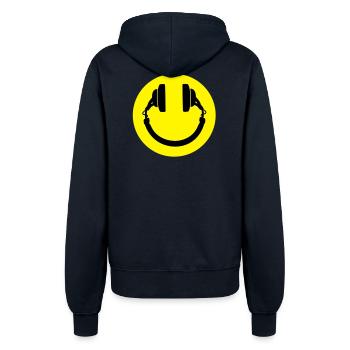 Kopfhörer smiley - Frauen Kapuzenjacke - Navy - Hinten - Maraike (178cm)