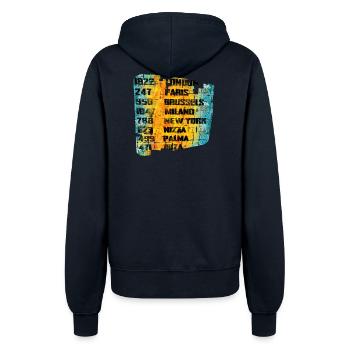 Urban Style Stadtgebiet Kunstdesign - Frauen Kapuzenjacke - Navy - Hinten - Maraike (178cm)