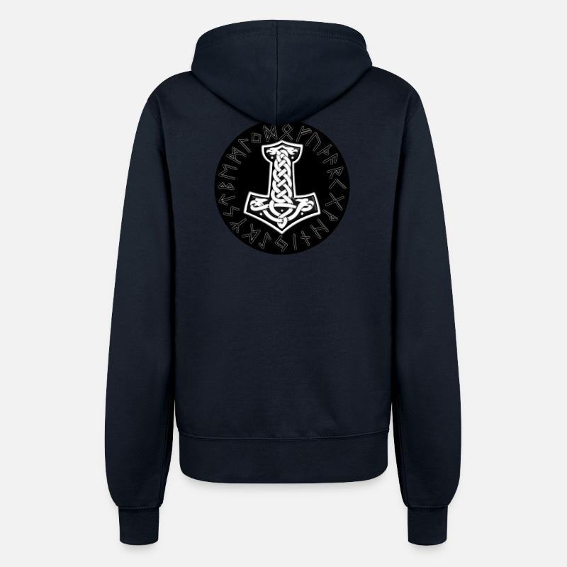 Mjölnir Celtique Nœud Runique - Veste à capuche Femme - marine