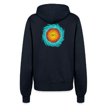 Augen-Tsunami Design  - Frauen Kapuzenjacke - Navy - Hinten - Maraike (178cm)
