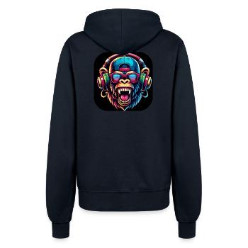 Affe Bunt Zähne Brüllen Cap - Frauen Kapuzenjacke - Navy - Hinten - Maraike (178cm)