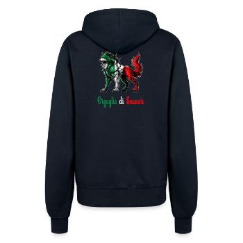 Le drapeau italien Fierté de Sassari - Veste à capuche Femme - marine - Dos - Maraike (178cm)