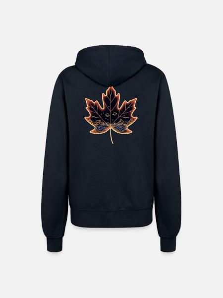 Ahornblatt - Frauen Kapuzenjacke - Navy
