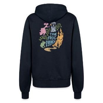 Fairy tale motif The Frog Prince - Women’s Hooded Jacket - french navy - Back - Maraike (178cm)