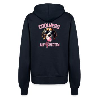 Bubble Trouble Hund Mit Sonnenbrille - Frauen Kapuzenjacke - Navy - Hinten - Maraike (178cm)