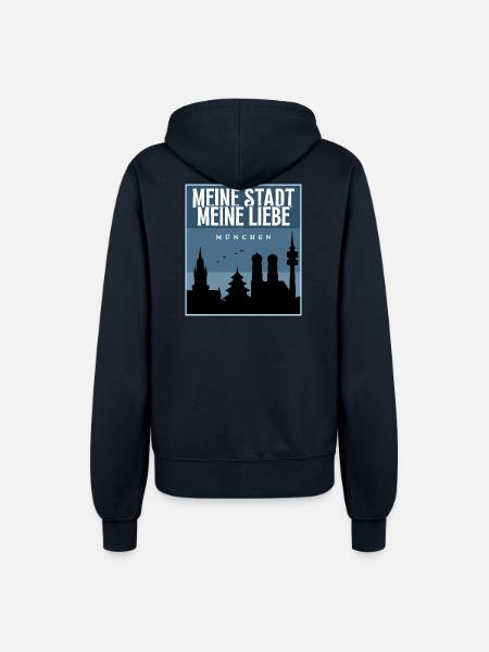 Meine Stadt - München - Frauen Kapuzenjacke - Navy