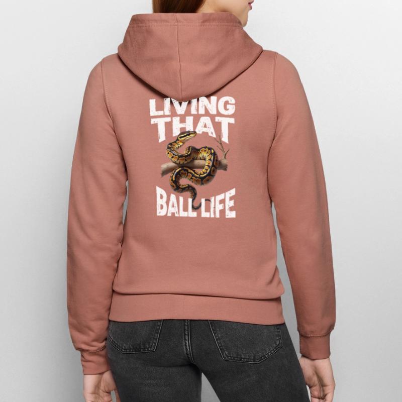 Python roi Serpents Amateurs de terrarium Python Veste à capuche Femme