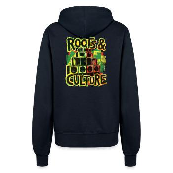 Roots Reggae Dub - Frauen Kapuzenjacke - Navy - Hinten - Maraike (178cm)