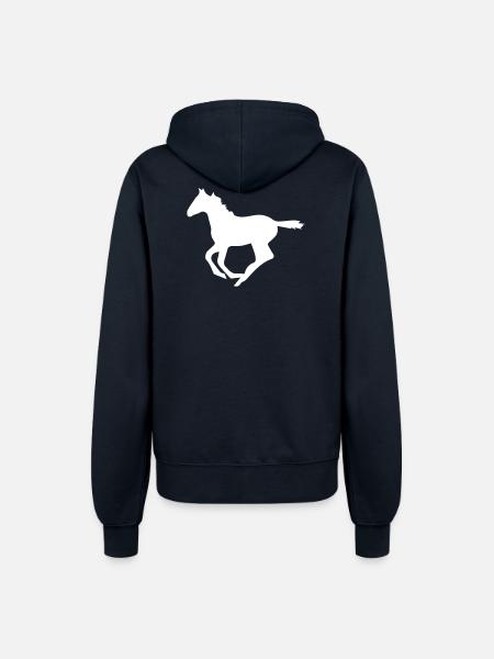 pferd - Frauen Kapuzenjacke - Navy