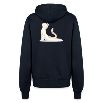 Katze macht Yoga – Harmonie & Balance - Frauen Kapuzenjacke - Navy - Hinten - Maraike (178cm)