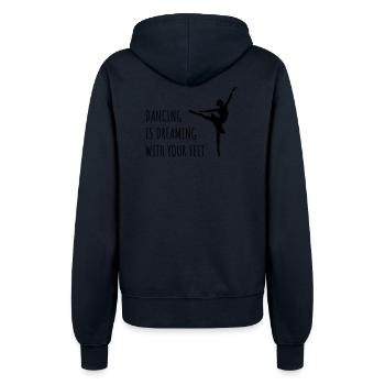 Tänzerin Ballett Träumen Tanzen - Frauen Kapuzenjacke - Navy - Hinten - Maraike (178cm)