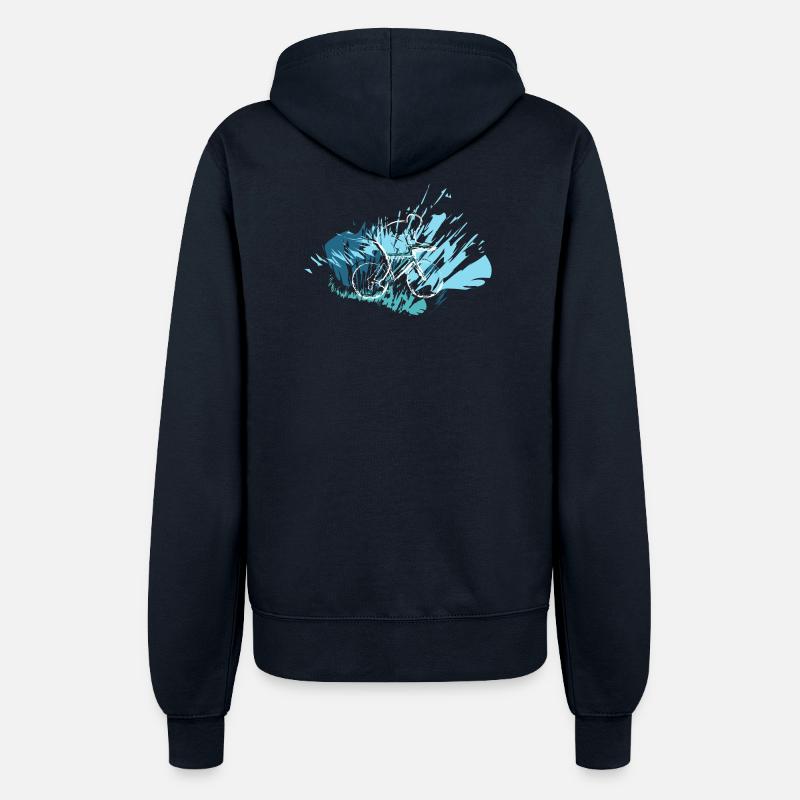 Biker Style 26 - Women’s Hooded Jacket - french navy
