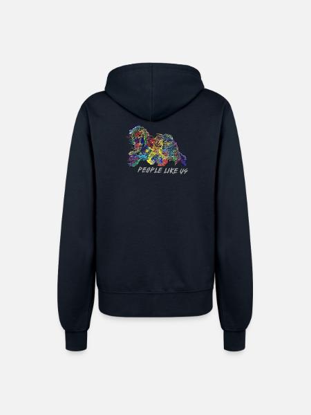 rainbow Tibetan - Frauen Kapuzenjacke - Navy