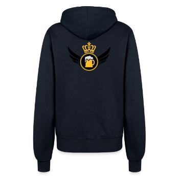 Beer Lord | Wings | Crown | Krone - Veste à capuche Femme - marine - Dos - Maraike (178cm)