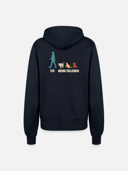 Ich Meine Follower Katzen - Frauen Kapuzenjacke - Navy