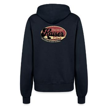 Kaiser Ding Motivationsdesign - Frauen Kapuzenjacke - Navy - Hinten - Maraike (178cm)