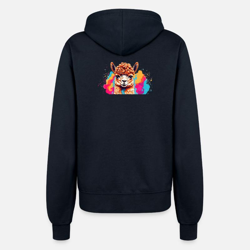 Explosion de couleur de lama - Veste à capuche Femme - marine
