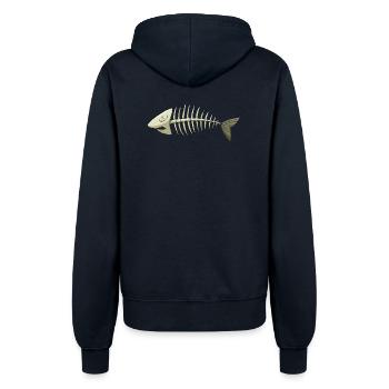 fischgräte - Frauen Kapuzenjacke - Navy - Hinten - Maraike (178cm)